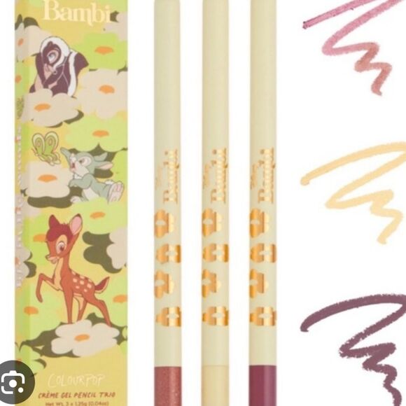 ColourPop X Disney Bambi Life In The Woods Creme Gel Pencil Trio - Picture 5 of 5
